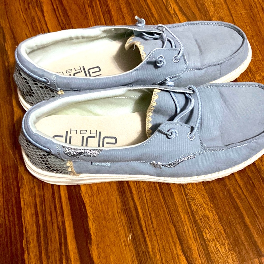 Hey Dude size 10 NEW Python Aurora Blue